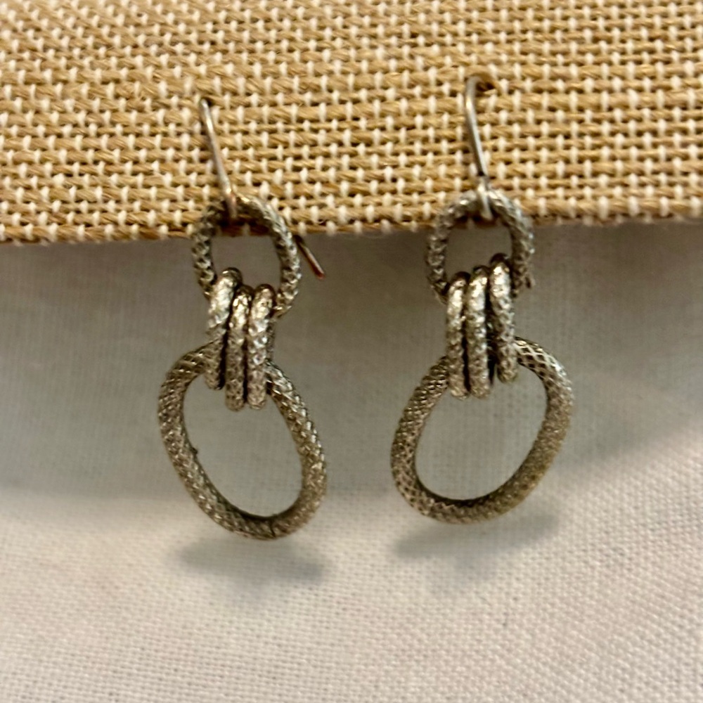 Grayling silver brush earrings
